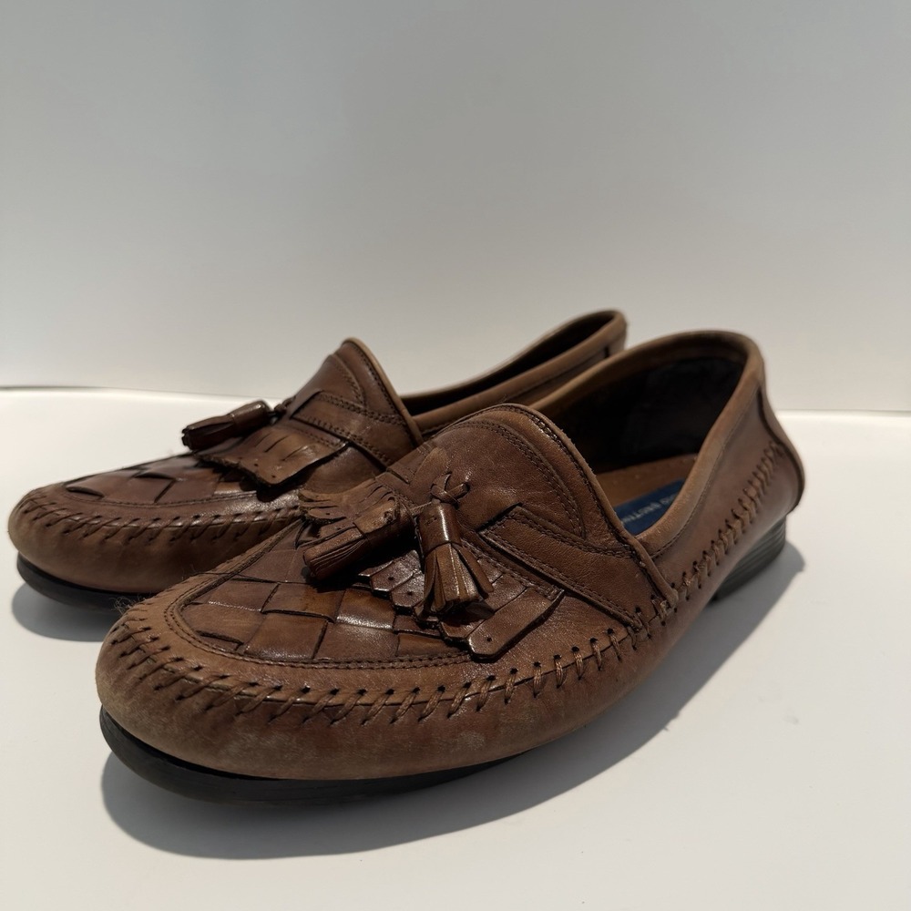 Giorgio Brutini Loafers Tassel Slip On Shoes Bartell Brown‎ Leather Men's 9